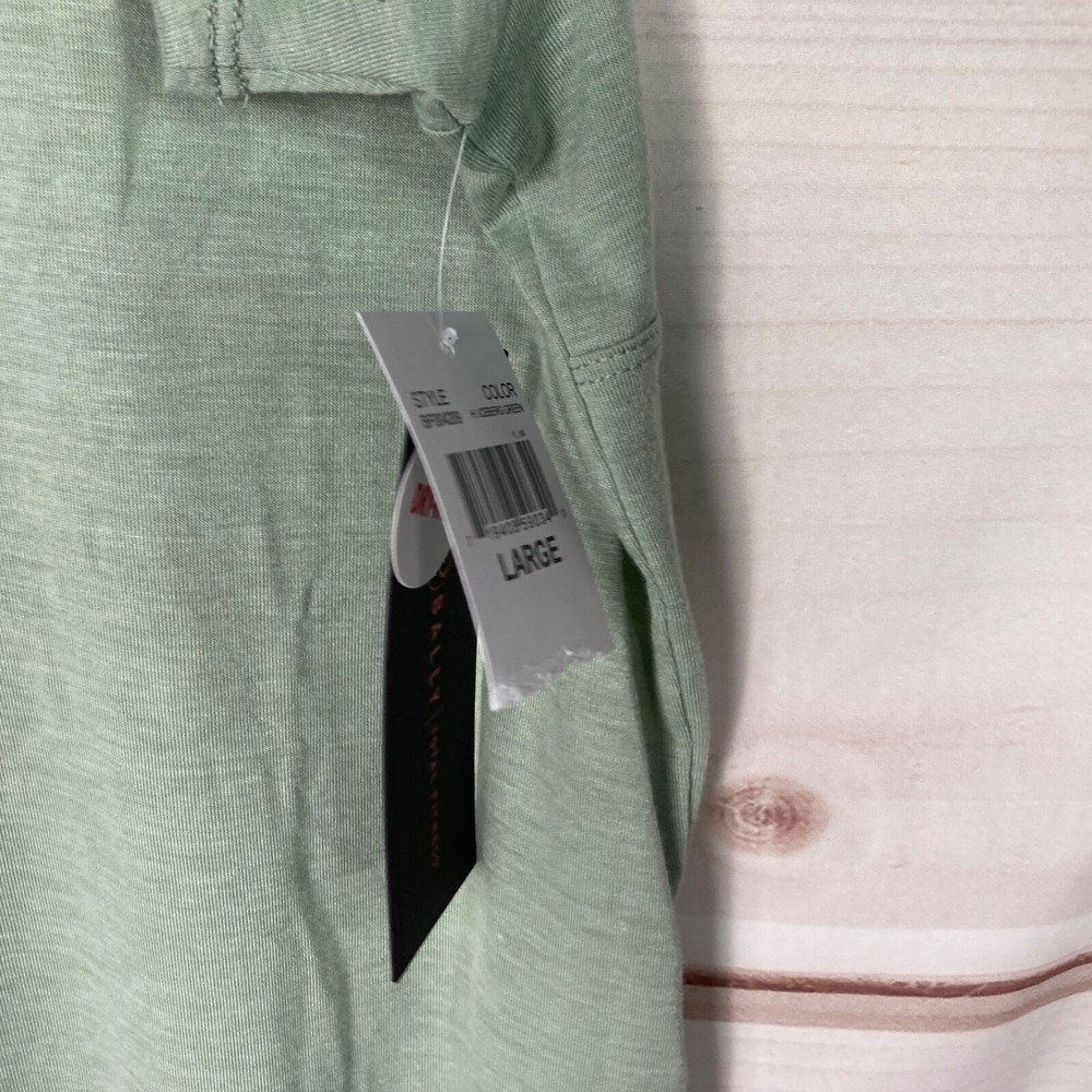 Bally Top Womens L Green Dry Wik T-Shirt Scoop Neck Short Sleeve Open Back Solid - Picture 4 of 7